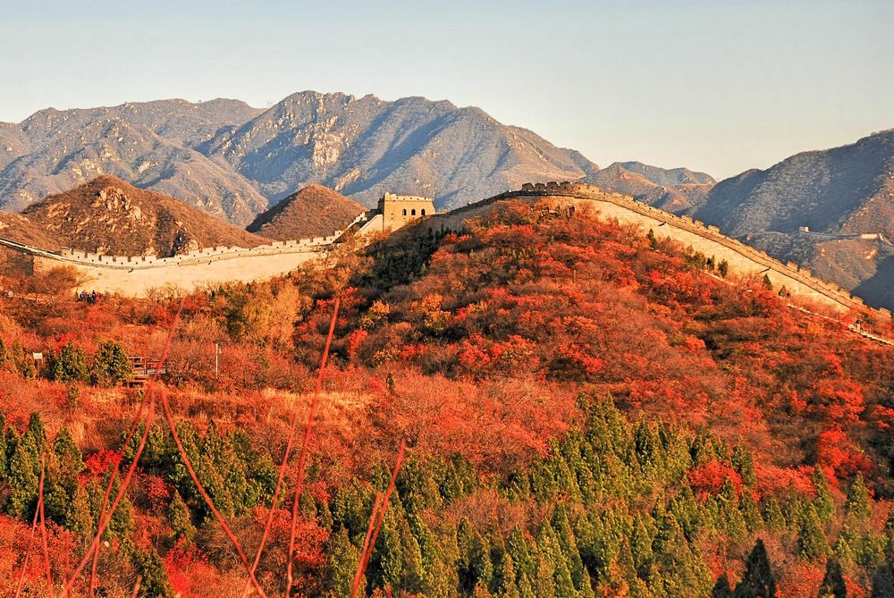 在北京,秋天是最美的季节,阳光明媚,天高云淡.
